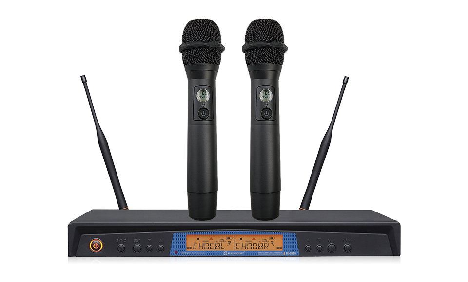 ER-6200雙通道真分集無線麥克風(fēng)雙手持系統(tǒng)